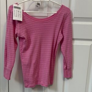 BNWT Brandy Melville Jennie pink Striped Top